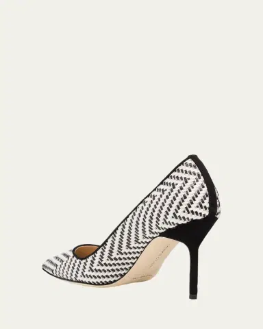 Manolo Blahnik 90mm BB Raffia Pointed-Toe Pumps | Thumbnail 4 Manolo Blahnik 90mm BB Raffia Pointed-Toe Pumps | Thumbnail 4