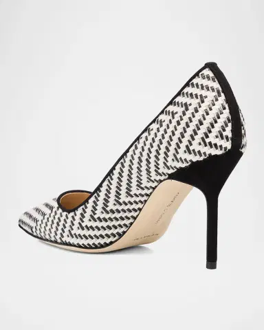 Manolo Blahnik 90mm BB Raffia Pointed-Toe Pumps | Thumbnail 8 Manolo Blahnik 90mm BB Raffia Pointed-Toe Pumps | Thumbnail 8