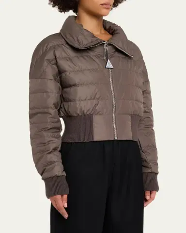 Moncler + Rick Owens Funnel Neck Crop Down Jacket | Thumbnail 4 Moncler + Rick Owens Funnel Neck Crop Down Jacket | Thumbnail 4