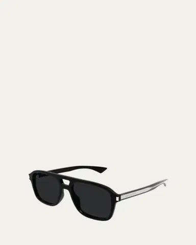 Saint Laurent Men's SL 881-001 Acetate Rectangle Sunglasses | Thumbnail 2 Saint Laurent Men's SL 881-001 Acetate Rectangle Sunglasses | Thumbnail 2