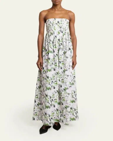 Proenza Schouler White Label Virella Printed Strapless Maxi Dress | Thumbnail 2 Proenza Schouler White Label Virella Printed Strapless Maxi Dress | Thumbnail 2