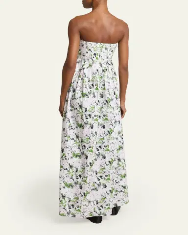 Proenza Schouler White Label Virella Printed Strapless Maxi Dress | Thumbnail 3 Proenza Schouler White Label Virella Printed Strapless Maxi Dress | Thumbnail 3
