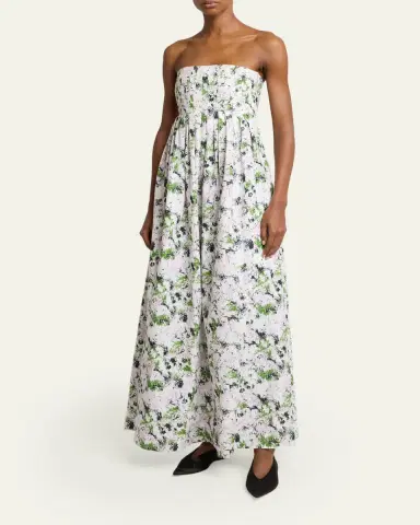 Proenza Schouler White Label Virella Printed Strapless Maxi Dress | Thumbnail 4 Proenza Schouler White Label Virella Printed Strapless Maxi Dress | Thumbnail 4