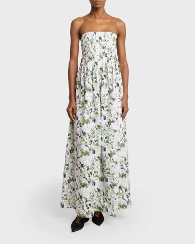 Proenza Schouler White Label Virella Printed Strapless Maxi Dress | Thumbnail 6 Proenza Schouler White Label Virella Printed Strapless Maxi Dress | Thumbnail 6
