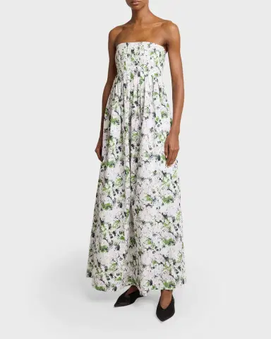 Proenza Schouler White Label Virella Printed Strapless Maxi Dress | Thumbnail 8 Proenza Schouler White Label Virella Printed Strapless Maxi Dress | Thumbnail 8