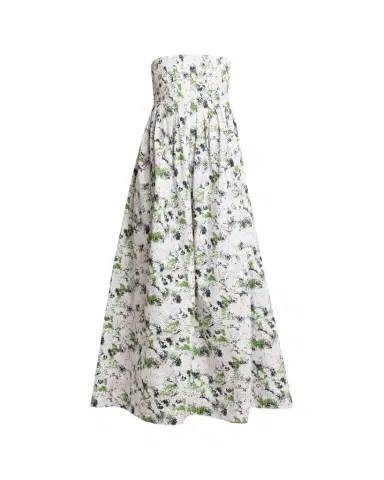 Proenza Schouler White Label Virella Printed Strapless Maxi Dress | Thumbnail 1 Proenza Schouler White Label Virella Printed Strapless Maxi Dress | Thumbnail 1
