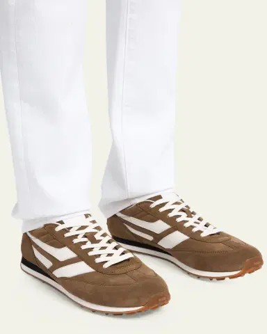 Tom Ford Men's Mick Suede T-Toe Low-Top Sneakers | Thumbnail 2 Tom Ford Men's Mick Suede T-Toe Low-Top Sneakers | Thumbnail 2