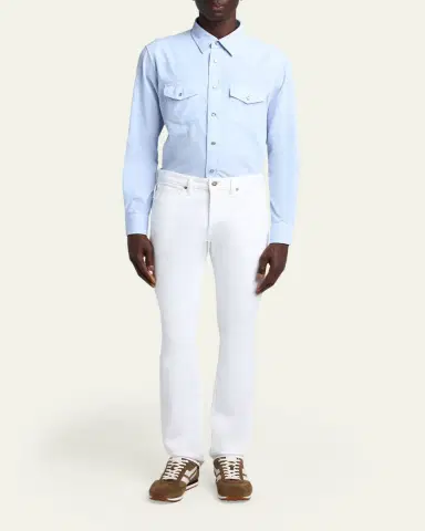 Tom Ford Men's Mick Suede T-Toe Low-Top Sneakers | Thumbnail 3 Tom Ford Men's Mick Suede T-Toe Low-Top Sneakers | Thumbnail 3