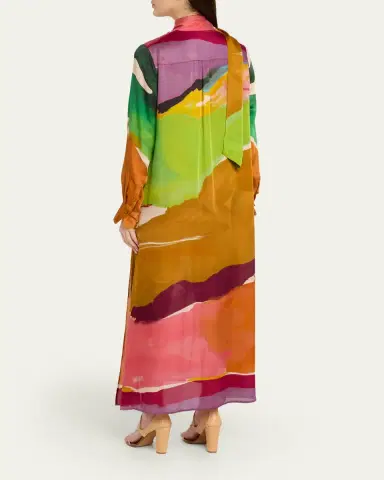 Ulla Johnson x Helen Frankenthaler Critique Silk Scarf Dress | Thumbnail 3 Ulla Johnson x Helen Frankenthaler Critique Silk Scarf Dress | Thumbnail 3