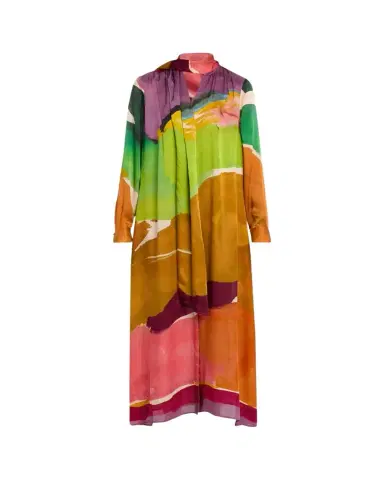 Ulla Johnson x Helen Frankenthaler Critique Silk Scarf Dress | Thumbnail 1 Ulla Johnson x Helen Frankenthaler Critique Silk Scarf Dress | Thumbnail 1