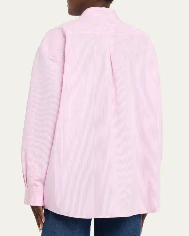 TOTEME Classic Tumbled Striped Shirt | Thumbnail 3 TOTEME Classic Tumbled Striped Shirt | Thumbnail 3