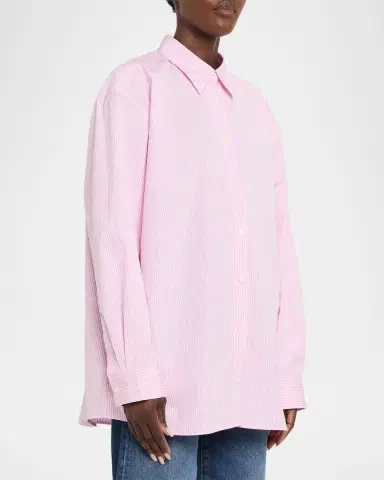 TOTEME Classic Tumbled Striped Shirt | Thumbnail 8 TOTEME Classic Tumbled Striped Shirt | Thumbnail 8