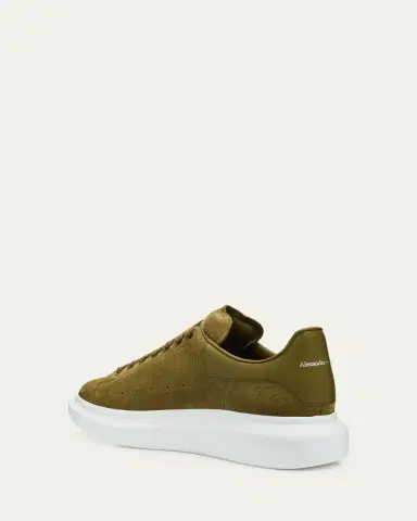McQueen Men 's Oversized Suede & Leather Low-Top Sneakers | Thumbnail 4 McQueen Men 's Oversized Suede & Leather Low-Top Sneakers | Thumbnail 4