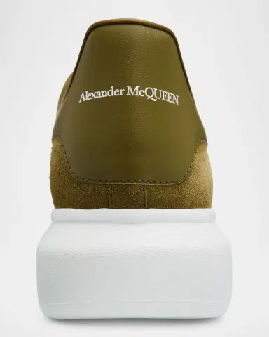 McQueen Men 's Oversized Suede & Leather Low-Top Sneakers | Thumbnail 9 McQueen Men 's Oversized Suede & Leather Low-Top Sneakers | Thumbnail 9