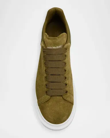 McQueen Men 's Oversized Suede & Leather Low-Top Sneakers | Thumbnail 10 McQueen Men 's Oversized Suede & Leather Low-Top Sneakers | Thumbnail 10