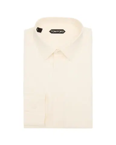 TOM FORD Men's Tonal Polka Dot Lyocell Dress Shirt | Thumbnail 1 TOM FORD Men's Tonal Polka Dot Lyocell Dress Shirt | Thumbnail 1