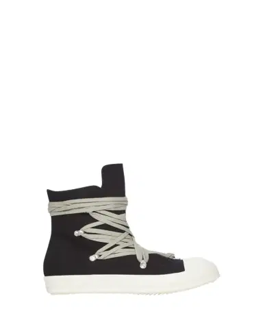 DRKSHDW RICK OWENS Men's Megalace Canvas High-Top Sneakers | Thumbnail 1 DRKSHDW RICK OWENS Men's Megalace Canvas High-Top Sneakers | Thumbnail 1