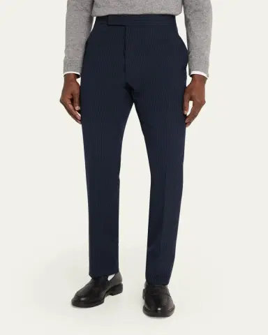 Thom Browne Stripe Cotton Tailored Pants | Thumbnail 4 Thom Browne Stripe Cotton Tailored Pants | Thumbnail 4