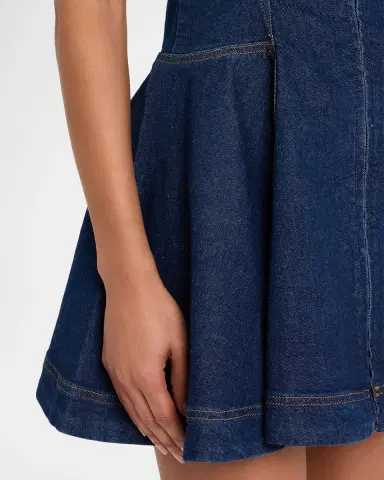SIMKHAI Eleodra Denim Mini Dress | Thumbnail 11 SIMKHAI Eleodra Denim Mini Dress | Thumbnail 11