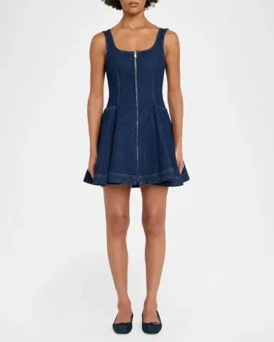 SIMKHAI Eleodra Denim Mini Dress | Thumbnail 8 SIMKHAI Eleodra Denim Mini Dress | Thumbnail 8