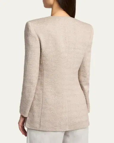 Giorgio Armani Linen Crepe Double-Breasted Jacket | Thumbnail 3 Giorgio Armani Linen Crepe Double-Breasted Jacket | Thumbnail 3
