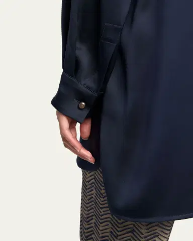 Giorgio Armani Neck-Tie Silk Oversized Tunic Shirt | Thumbnail 5 Giorgio Armani Neck-Tie Silk Oversized Tunic Shirt | Thumbnail 5
