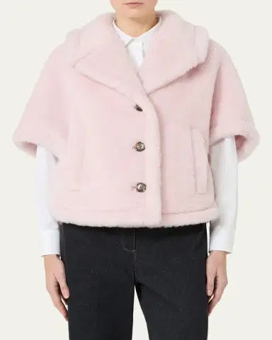 Max Mara Teddy Alpaca-Blend Cape | Thumbnail 2 Max Mara Teddy Alpaca-Blend Cape | Thumbnail 2