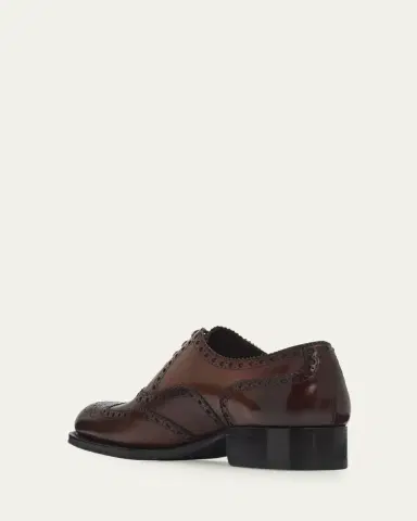 TOM FORD Men's Edgar Burnished Leather Brogue Oxford Shoes | Thumbnail 2 TOM FORD Men's Edgar Burnished Leather Brogue Oxford Shoes | Thumbnail 2