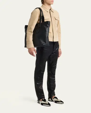 Tom Ford Men's Soft Leather North-South Tote Bag | Thumbnail 5 Tom Ford Men's Soft Leather North-South Tote Bag | Thumbnail 5
