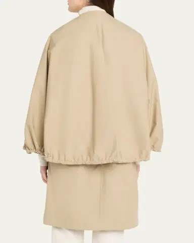 TOTEME Detachable Cape Cotton Coat | Thumbnail 3 TOTEME Detachable Cape Cotton Coat | Thumbnail 3