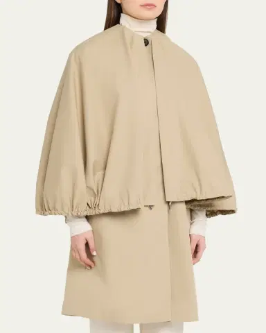 TOTEME Detachable Cape Cotton Coat | Thumbnail 4 TOTEME Detachable Cape Cotton Coat | Thumbnail 4
