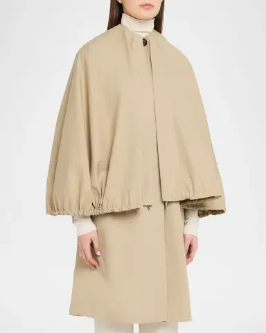 TOTEME Detachable Cape Cotton Coat | Thumbnail 8 TOTEME Detachable Cape Cotton Coat | Thumbnail 8