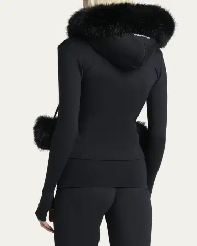 Balenciaga Fluffy Zip-Up Hoodie with Faux Fur | Thumbnail 3 Balenciaga Fluffy Zip-Up Hoodie with Faux Fur | Thumbnail 3