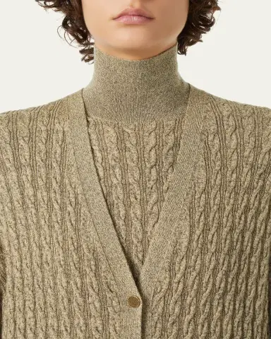 Loro Piana Bihar Cable-Knit Cashmere-Blend Cardigan | Thumbnail 5 Loro Piana Bihar Cable-Knit Cashmere-Blend Cardigan | Thumbnail 5