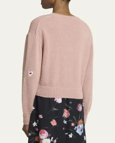 Erdem Embroidered Alpaca-Blend Crewneck Sweater | Thumbnail 3 Erdem Embroidered Alpaca-Blend Crewneck Sweater | Thumbnail 3