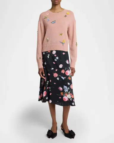 Erdem Embroidered Alpaca-Blend Crewneck Sweater | Thumbnail 6 Erdem Embroidered Alpaca-Blend Crewneck Sweater | Thumbnail 6