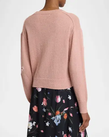 Erdem Embroidered Alpaca-Blend Crewneck Sweater | Thumbnail 7 Erdem Embroidered Alpaca-Blend Crewneck Sweater | Thumbnail 7