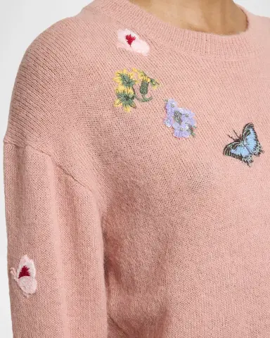Erdem Embroidered Alpaca-Blend Crewneck Sweater | Thumbnail 9 Erdem Embroidered Alpaca-Blend Crewneck Sweater | Thumbnail 9