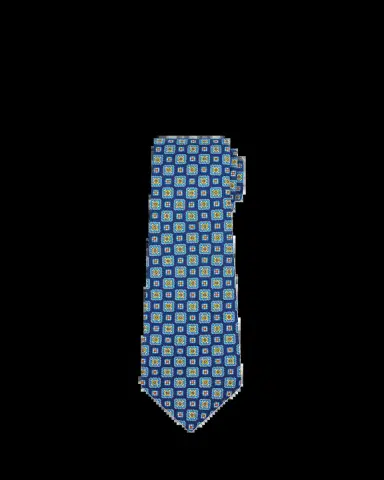 Kiton Men's Square Medallion Silk 7-Fold Tie | Thumbnail 2 Kiton Men's Square Medallion Silk 7-Fold Tie | Thumbnail 2