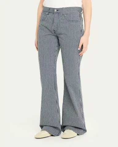 Nili Lotan Celia Striped Flare Jeans | Thumbnail 4 Nili Lotan Celia Striped Flare Jeans | Thumbnail 4