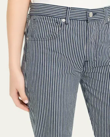 Nili Lotan Celia Striped Flare Jeans | Thumbnail 5 Nili Lotan Celia Striped Flare Jeans | Thumbnail 5