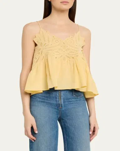 Ulla Johnson Rosie Embroidered Silk Top | Thumbnail 4 Ulla Johnson Rosie Embroidered Silk Top | Thumbnail 4