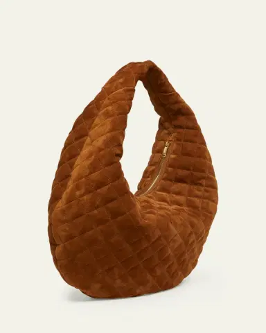 Saint Laurent Icare YSL Quilted Suede Hobo Bag | Thumbnail 3 Saint Laurent Icare YSL Quilted Suede Hobo Bag | Thumbnail 3
