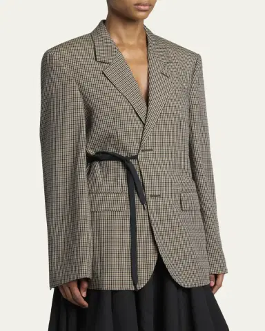 Balenciaga Check Wrap Tailored Jacket | Thumbnail 4 Balenciaga Check Wrap Tailored Jacket | Thumbnail 4