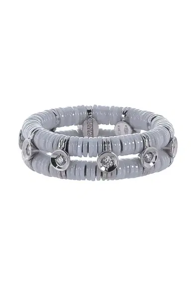 ROBERTO DEMEGLIO Diamond Two Row White Musa Ring | Thumbnail 1 ROBERTO DEMEGLIO Diamond Two Row White Musa Ring | Thumbnail 1