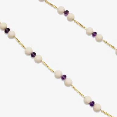 GOSHWARA Goshwara Beyond 18K Yellow Gold Amethyst & White Coral Beads Necklace by The Solist | Thumbnail 2 GOSHWARA Goshwara Beyond 18K Yellow Gold Amethyst & White Coral Beads Necklace by The Solist | Thumbnail 2