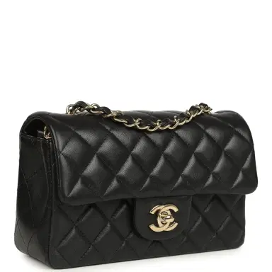 Chanel Chanel Mini Classic Rectangular Flap Bag Black Lambskin Light Gold Hardware | Thumbnail 2 Chanel Chanel Mini Classic Rectangular Flap Bag Black Lambskin Light Gold Hardware | Thumbnail 2