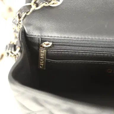 Chanel Chanel Mini Classic Rectangular Flap Bag Black Lambskin Light Gold Hardware | Thumbnail 10 Chanel Chanel Mini Classic Rectangular Flap Bag Black Lambskin Light Gold Hardware | Thumbnail 10