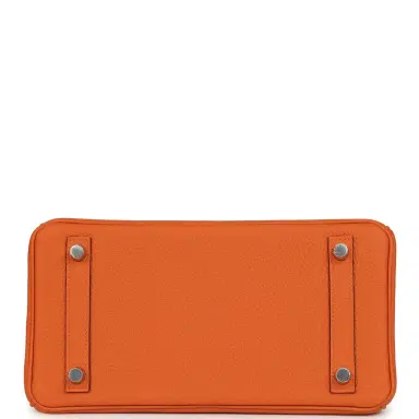 HERMÈS Hermes Birkin 25 Orange Togo Palladium Hardware | Thumbnail 6 HERMÈS Hermes Birkin 25 Orange Togo Palladium Hardware | Thumbnail 6