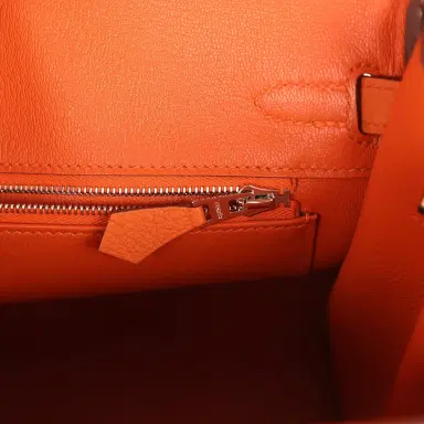 HERMÈS Hermes Birkin 25 Orange Togo Palladium Hardware | Thumbnail 9 HERMÈS Hermes Birkin 25 Orange Togo Palladium Hardware | Thumbnail 9